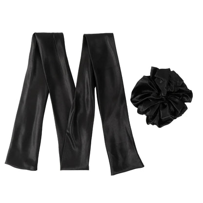 Satin French High-End Party Elegant Fashion Christmas Hair Accessory Black Accessories-L