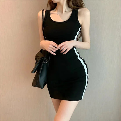 Julia Fashion - Casual Sexy Stretch Slim Spaghetti Strap Mini Dress