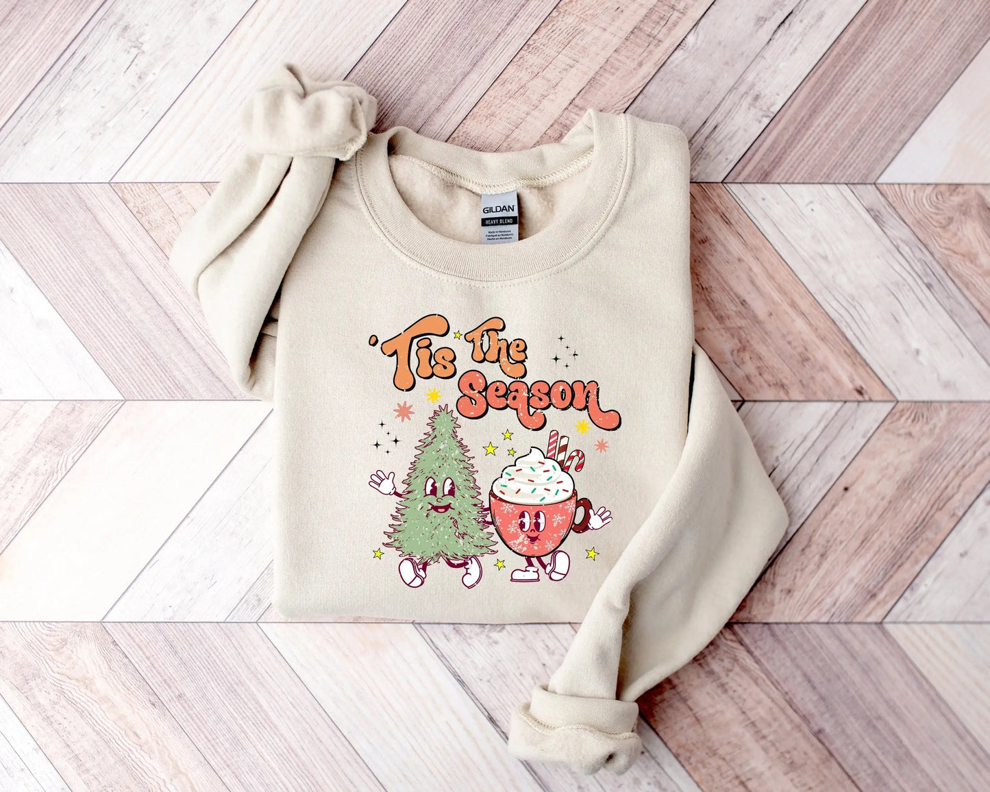 Cute Tree Cups Christmas Hoodie - Popular Gift Creamy-White / S Hoodies-L