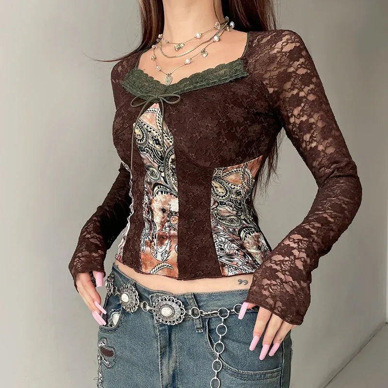 Vintage Bohemian Lace Top