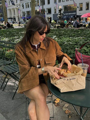 Vintage Fashion Stylish Chic Casual Loose Brown Jacket