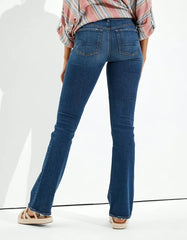 Vintage Flare Wide Leg High Waist Fashion Stretch Pocket Denim Jean