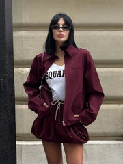 Vintage Chic Elegant Fashion Stylish Lapel Warm Long Sleeved Jacket