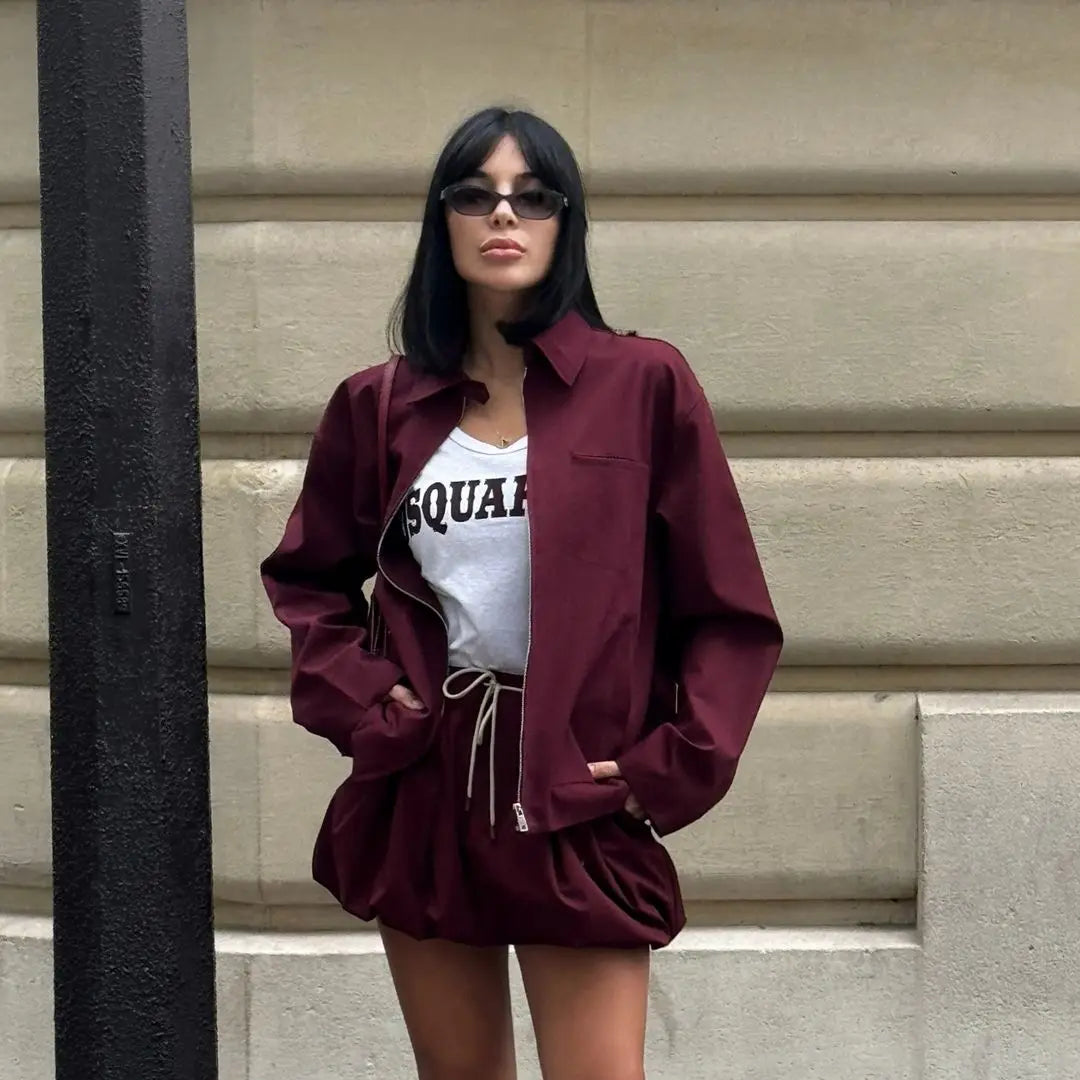 Vintage Chic Elegant Fashion Stylish Lapel Warm Long Sleeved Jacket