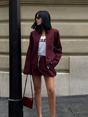 Vintage Chic Elegant Fashion Stylish Lapel Warm Long Sleeved Jacket