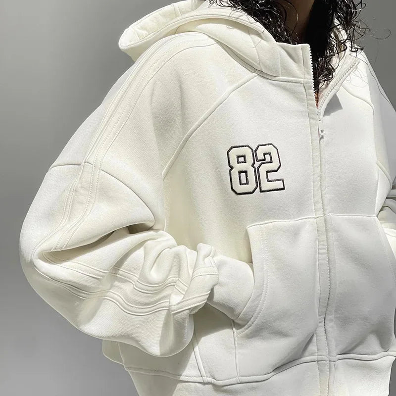 Vintage Aesthetic Grunge Zip Up Hoodie