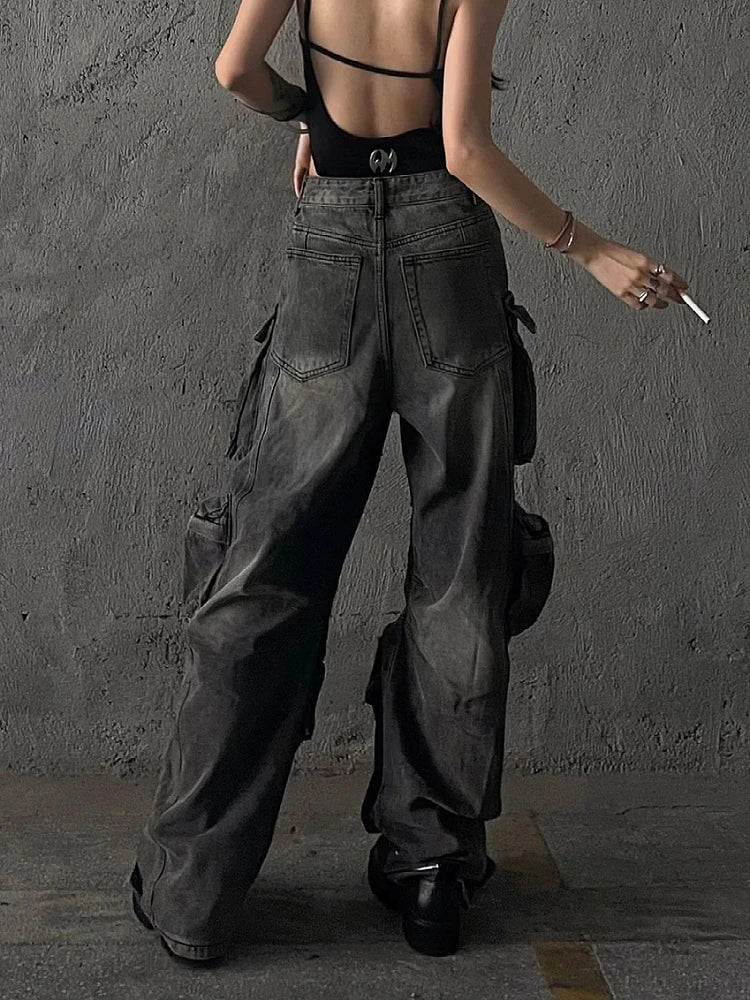 Multi-pocket Cargo Pants Women Y2K Pants