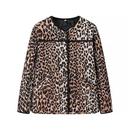 Winter Fashion Chic Stylish Leopard Print Jacket