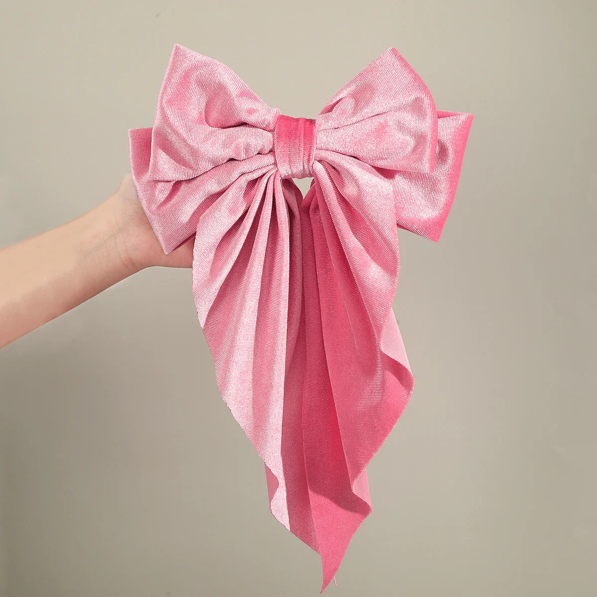 Velvet Large Wedding Korean Fashion Black Red Christmas Hair Accessory Pink Accessories-L