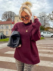 Warm High Neck Retro Sweater