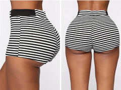 JuliaFashion - Striped Pajama Set Sleepwear Shorts Suits