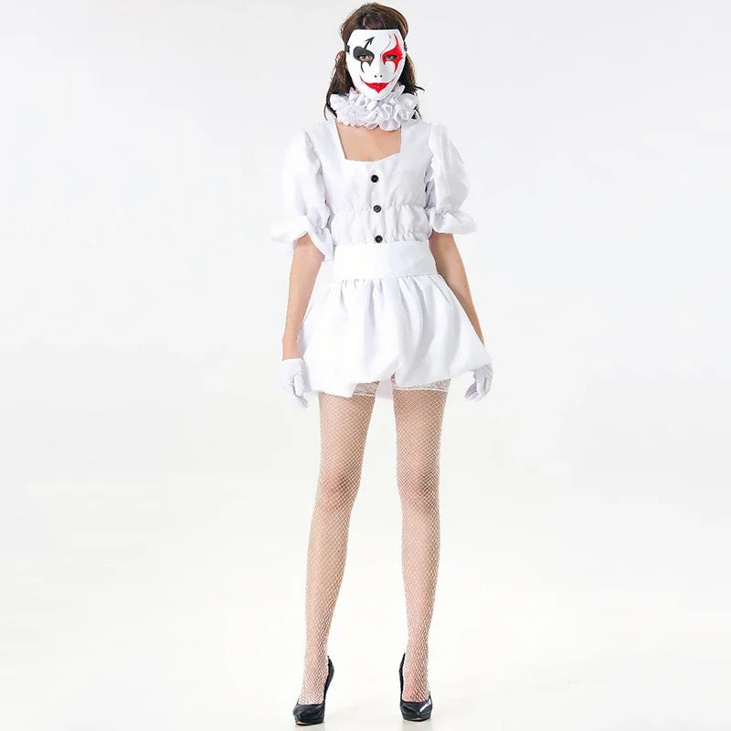 Women Adult Fancy Terror Dress Clown Party Halloween Costume