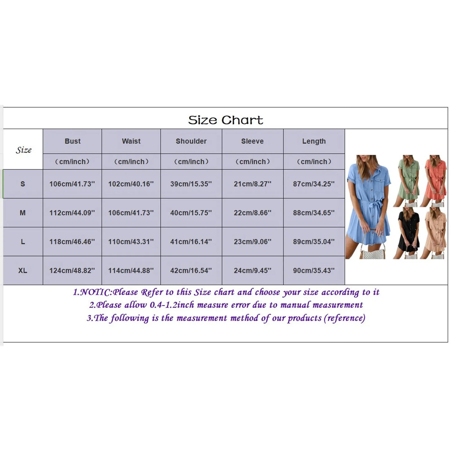 JuliaFashion - Women Fashion Short Cargo V Neck Short Sleeve Belted Pocket Mini Solid Color Casual Party Summer Shirts Dress