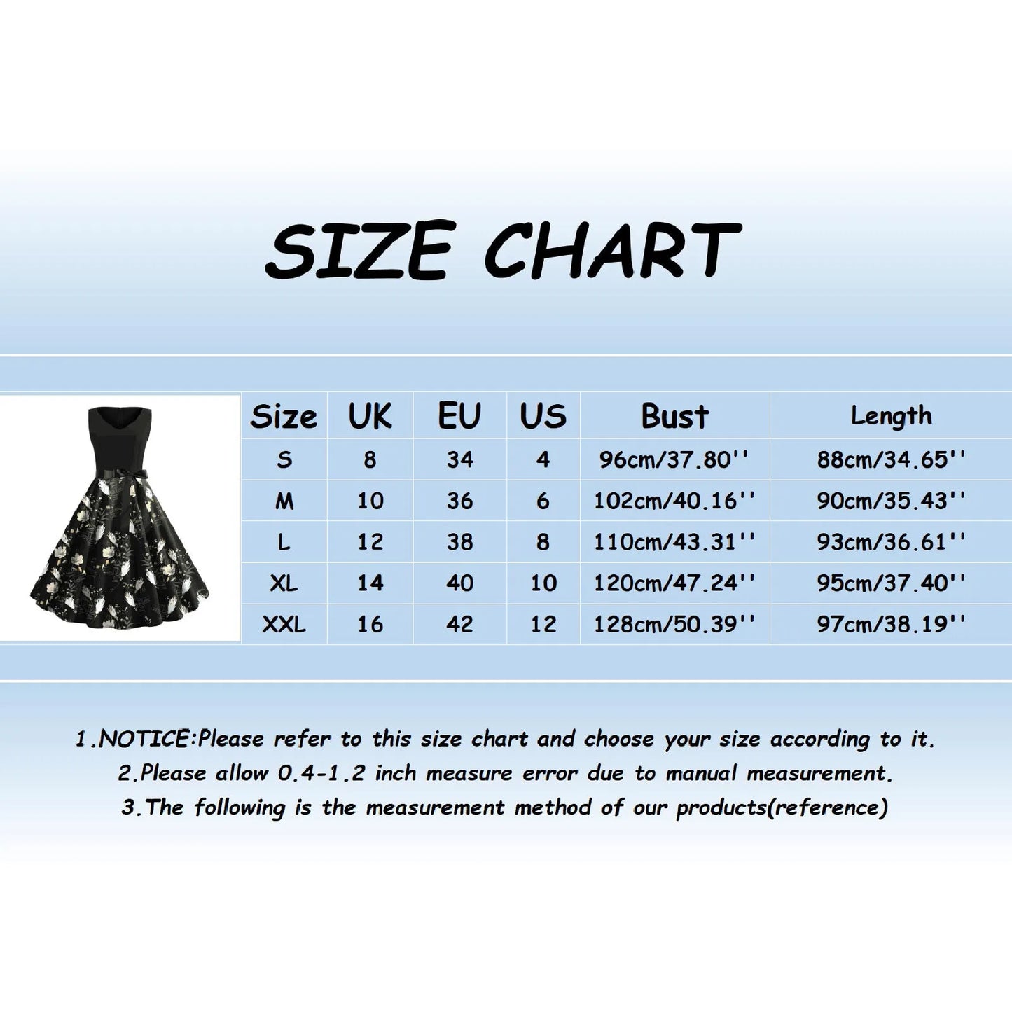 JuliaFashion - Women Floral Print Sleeveless High Waist Knee Casual Casual Retro 50s 60s Rockabilly Party Summer Vintage Dress