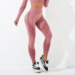 Striped High Waist Workout Elastic Fitness Legging