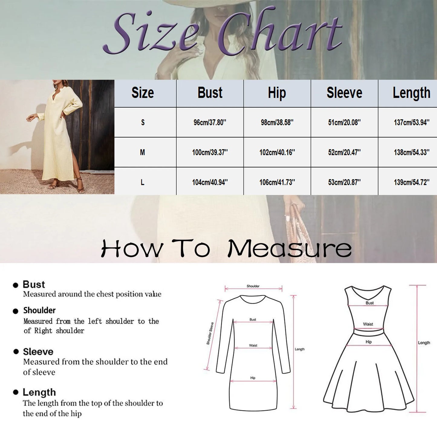 JuliaFashion - Women Vintage Oversized Loose Solid Color Casual 2024 Spring Autumn Trendy V Neck Long Sleeve Maxi Without Belt Dress