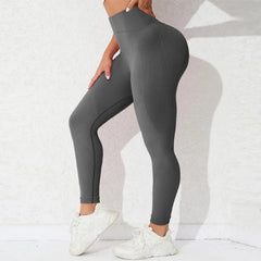 High Waist Seamless Butt Lift Knitting Gym Running Legging