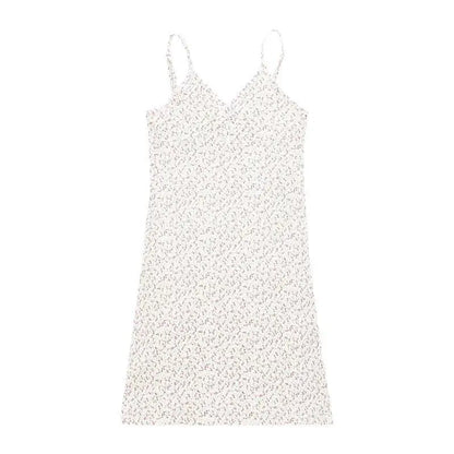 Julia Fashion - White Vintage Print Halter Floral Maxi Puss Sexy Backless Women's Mini Dress