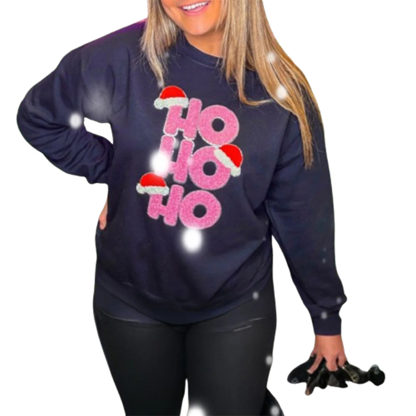 Snowflake Embroidered Christmas Hoodie Dark Grey / S Hoodies-L