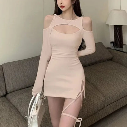 Julia Fashion - Lace Bandage Hollow Elegant Mini Dress