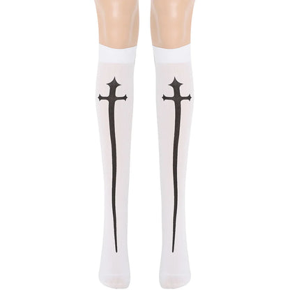 Saintlike Faux Leather PVC Nun Roleplay Halloween Dress Costume