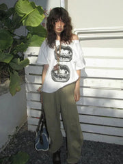 Y2K One Shoulder Lips Tee