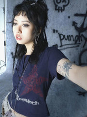 Y2K Star Button-Up Tee