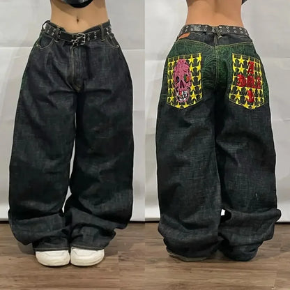 Y2K Streetwear Hop Jeans Hip Baggy Wide Men Vintage Leg Pants