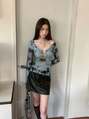 Y2K Tie Dye Sheer Tee
