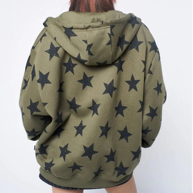Vintage Oversized Stylish Star Grunge Hoodie