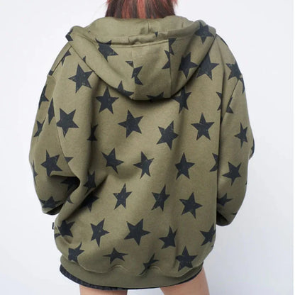 Vintage Oversized Stylish Star Grunge Hoodie