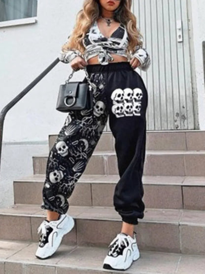 Punk Grunge Skull Halloween Pants