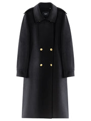 British Style Wool Red Coat Coats-241208