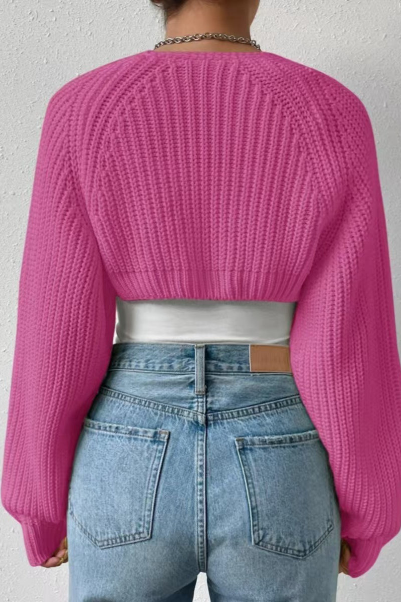 Ribbed Knit Long Sleeve Christmas Cardigan