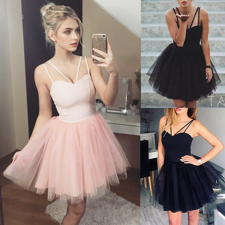 Julia Fashion - Women Bridesmaid Short Tulle Tutu Dresses