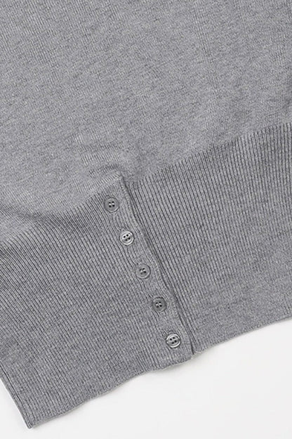 Embroidered Cotton V Neck Christmas Cardigan