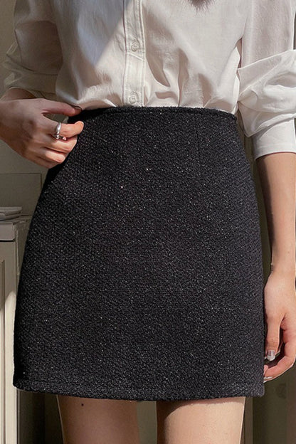 Tweed Mini Pencil Christmas Skirt
