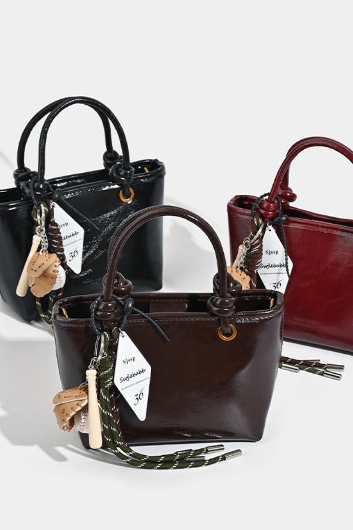 Maillard Red Fashion Bucket Shoulder Crossbody Handheld Bag