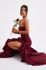 Daphne Asymmetrical Ruffle Maxi Dress