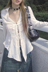 Unique Y2K Chiffon Blouse