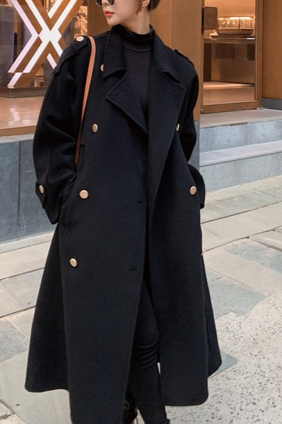 Oversized Double Breasted Christmas Outerwear