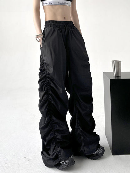 Comfortable Halloween High-Waist Black Baggy Pants