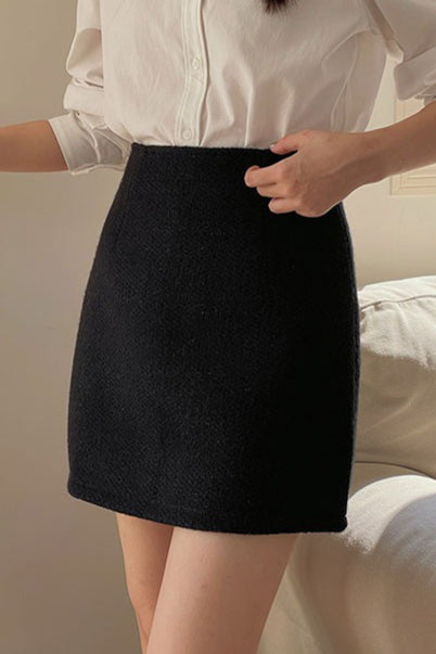 Tweed Mini Pencil Christmas Skirt