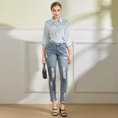 Julia Fashion - Brand New High Woman Denim Pencil Pants