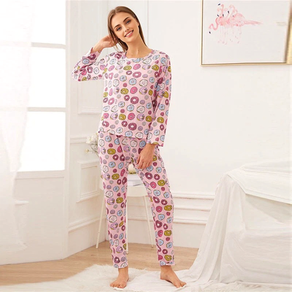 JuliaFashion - 2024 Soft Cute Cartoon Pajamas Set