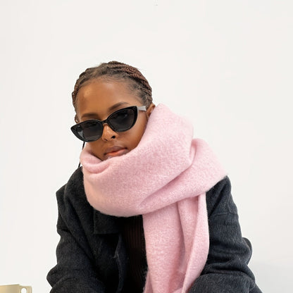 Solid Color Mohair Christmas Scarf