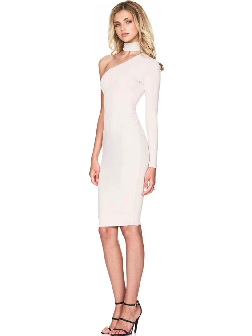 JuliaFashion - 2024 Unbelievers One Shoulder Bodycon Dress