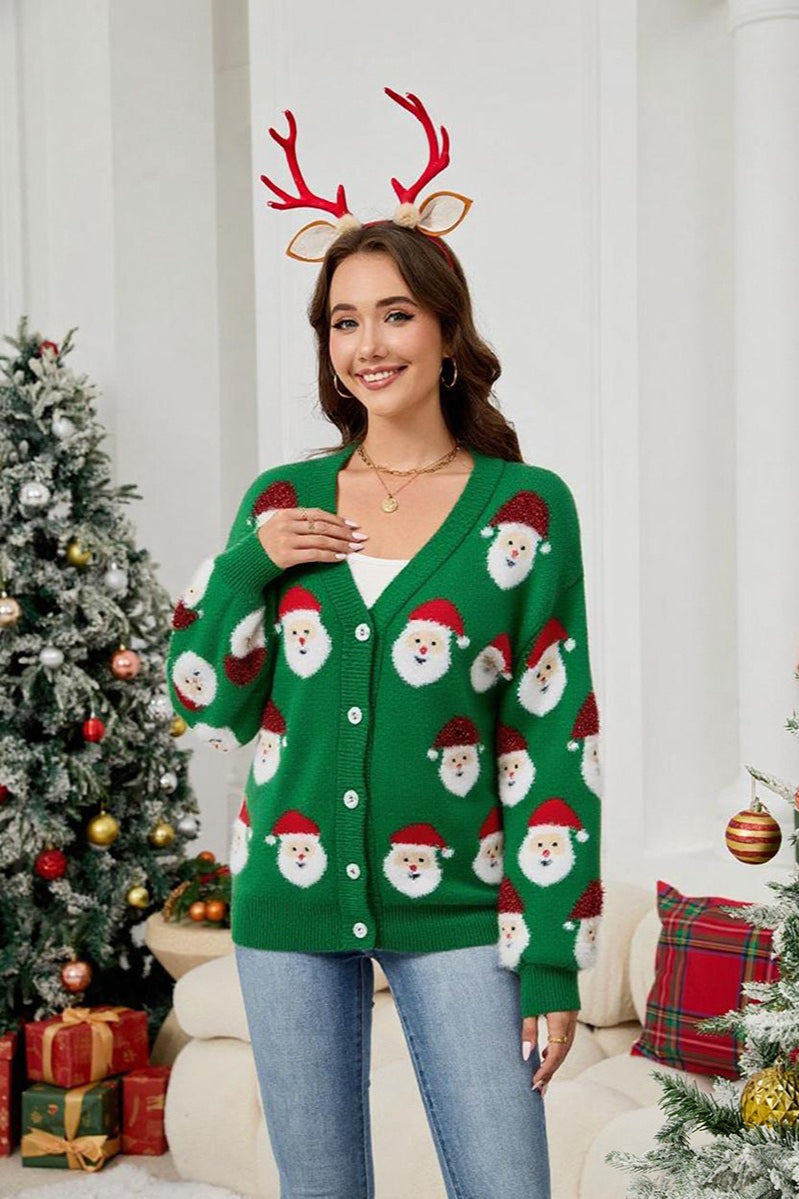 Santa Knit Christmas Cardigan