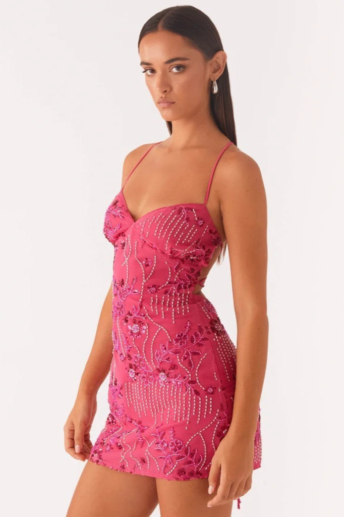 Sequin Backless Bodycon Slip Dress