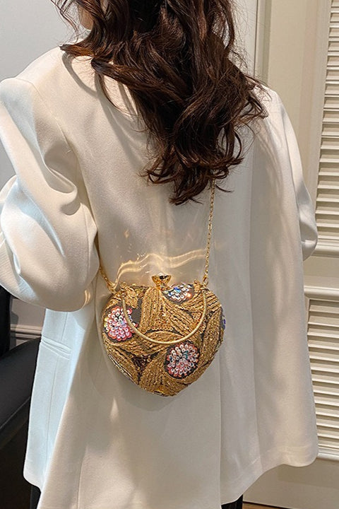 Sequin Vintage Evening Bag Chic Shoulder Handheld Party Bag